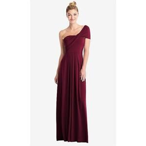 Loop dress by Carlos Saavedra Long Multi Look Jersey Knit Gown Cabernet SZ M